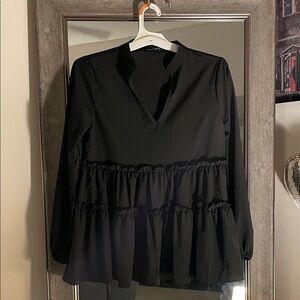 Elegant Black Women's Top
